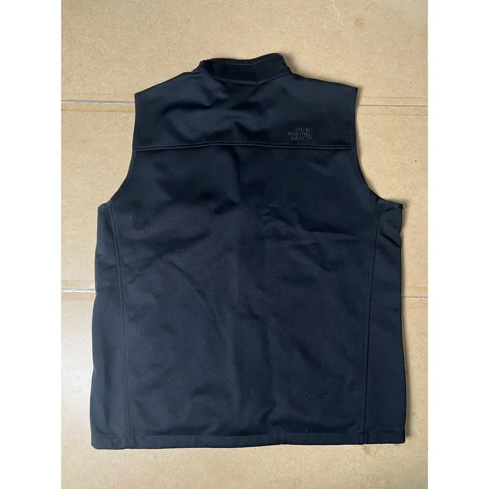 The North Face Vest Mens L Black Canyonwall Windbreaker Full Zip Zipped Pockets